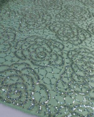Adriana Sequins Beaded Lace-Mint