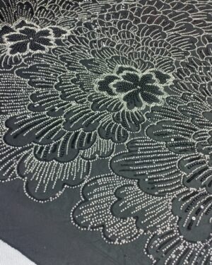 Lillian Sequins Beaded Lace-Black & Silver