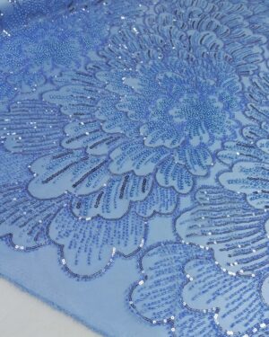 Lillian Sequins Beaded Lace- Powder Blue