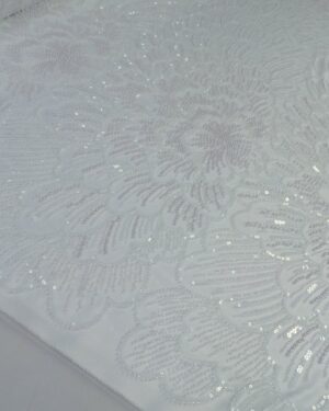 Lillian Sequins Beaded Lace-White