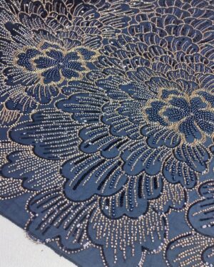 Lillian Sequins Beaded Lace-Navy-Gold-Black