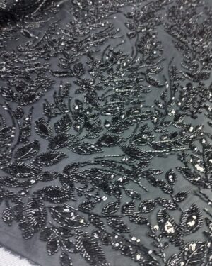 Ruby Sequins Beaded Lace-Black