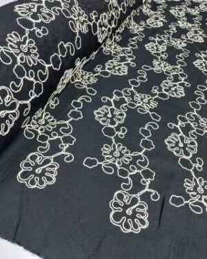 CAPRI LINEN LOOK EMBOSSED ROPE-BLACK-GENERAL