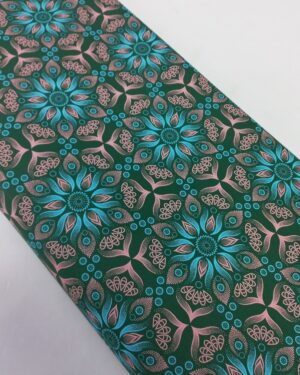 3 Cats Shweshwe Fabric by Da Gama Textiles with traditional South African printed cotton design